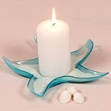 Large Starfish-Shaped Glass Candle Holders/Dishes (Set of 4)