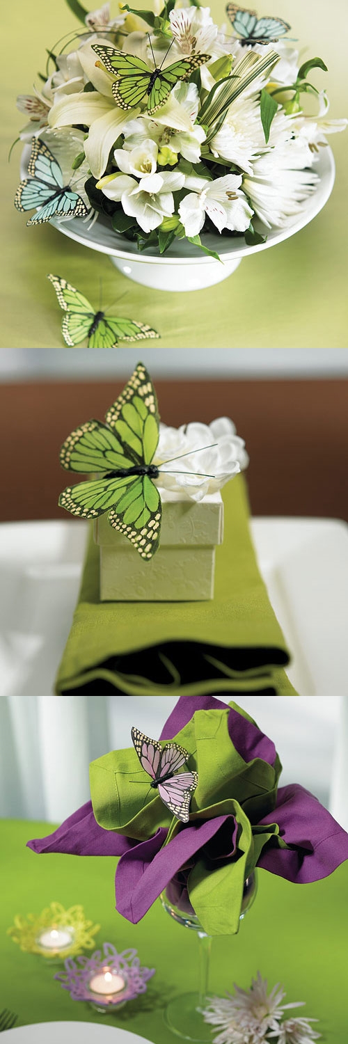 Weddingstar Decorative Hand-Painted Butterflies (4 Colors) (Set of 12)