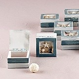 Weddingstar Beach-Themed Wooden Trinket Boxes (Set of 12)