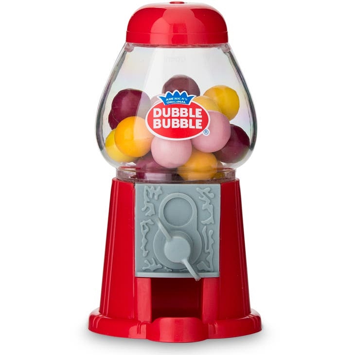 Classic Dubble Bubble Red Miniature Gumball Machine with Gumballs