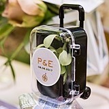 Vintage Travel Themed Personalized Mini Travel Trolleys (Package of 6)