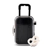 Miniature Replica Suitcases with Wheels and Handle (Package of 6)