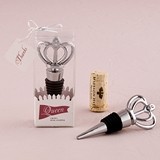 Weddingstar Silver-Metal with Crystals Queen Crown Wine Stopper in Gift-Box
