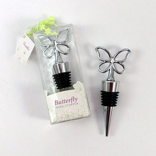 Weddingstar Stylized Butterfly-Topped Wine Stopper in Gift-Box