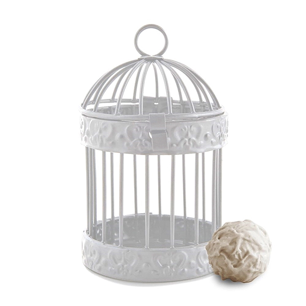 Weddingstar Four Miniature Classic Round Decorative White Birdcages