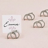 Double Rings Design with Crystal Place Card Holders (Set of 8)