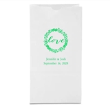 Love Wreath Design Self-Standing Printed Goodie Bags (Set of 25)