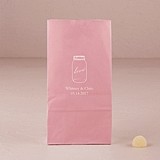 Mason Jar Love Design Self-Standing Printed Goodie Bags (10 Colors)