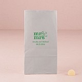 Modern Mr. & Mrs. Design Self-Standing Printed Goodie Bags (10 Colors)