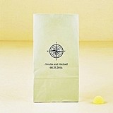 Vintage Travel Compass Self-Standing Printed Goodie Bags (10 Colors)