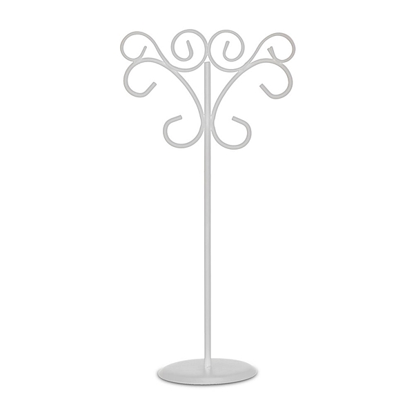 Ornamental Wire Stationery Holders Tall - White (Set of 6)