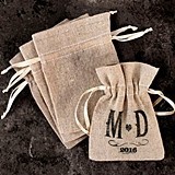 Weddingstar Mini Plain Linen Drawstring Pouches (Set of 12)