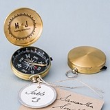 Personalized "Free Spirit" Brass Compass Favor (Set of 6)