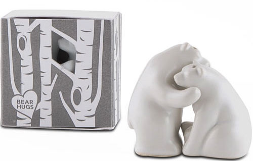 Interlocking Bear Hug Miniature Salt & Pepper Shakers