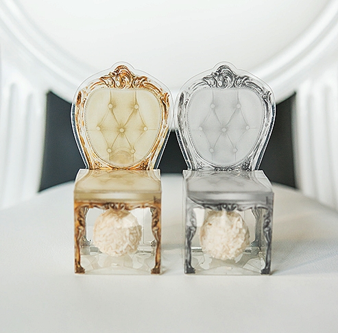 Transparent Chair-Shaped Favor Boxes (2 Colors) (Set of 10)