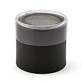 Black Art Deco Print Cylinder Boxes with Clear Lids (Set of 6)