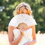 Weddingstar Vintage-Look White Lace Hand Fan