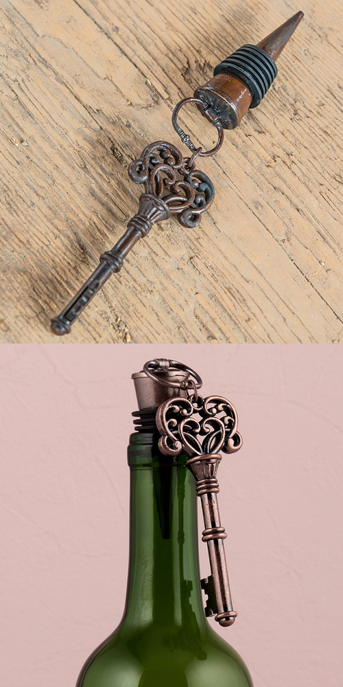 Weddingstar Vintage Key Ornamental Bottle Stopper (Package of 4)