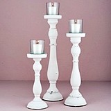 Weddingstar Shabby Chic Spindle Candle Holders (Set of 3)