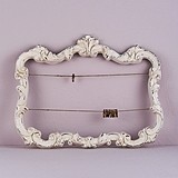 Open Ornate Vintage-Inspired Frame with Antique White Finish