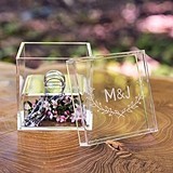 "Woodland Pretty" Personalized Acrylic Wedding Ring Box