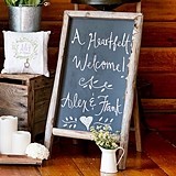 Weddingstar Self-Standing Chalkboard Sign with Rustic Wood Frame