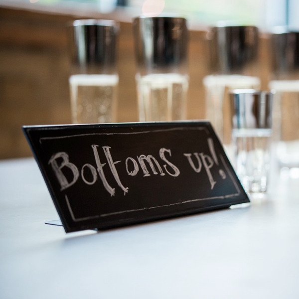 Medium Plain Horizontal Standing Blackboard Sign with Aged Finish