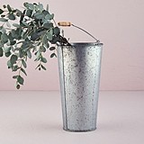 Weddingstar Large Galvanized Tin Flower Market Bucket with Handle