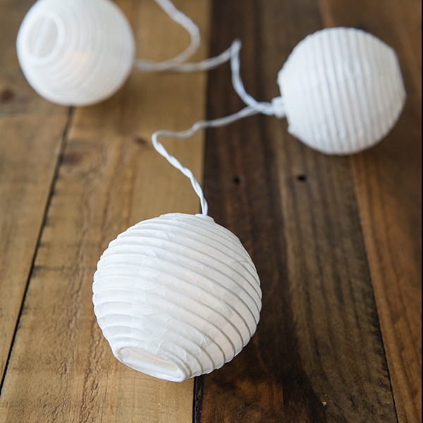 white paper lanterns with led lights