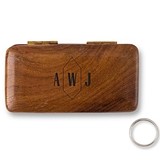 Personalized Pocket-Sized Wooden Ring Box with Geo Monogram Etching