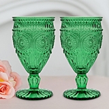 Weddingstar Vintage-Inspired Pressed-Glass Goblet (Assorted Colors)