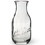 Vintage-Inspired "Le Bon Lait" Glass Milk Bottles (Set of 4)