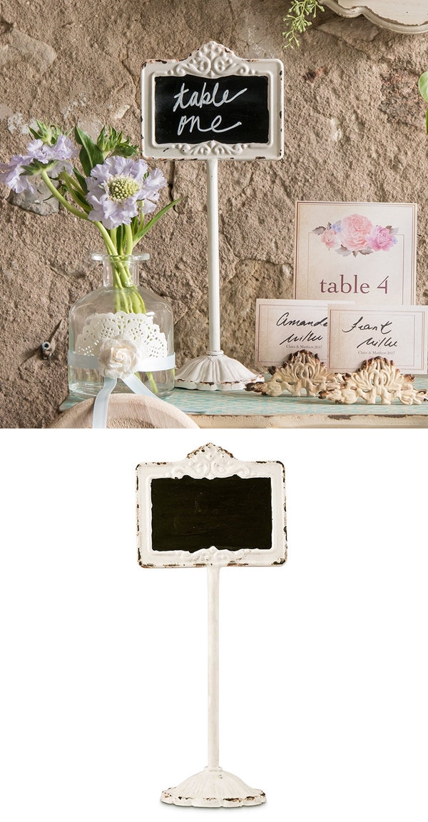 Weddingstar Tabletop Antique White Blackboard Stand