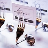 Vintage-Inspired Twisted Fork Stationery/Place Card Holders (Set of 6)