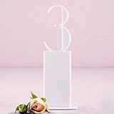 Pedestal Style White Acrylic Table Number (Numbers 1 thru 9 Available)