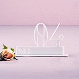 Double Digit Style White Acrylic Table Number (Numbers 1-24 Available)