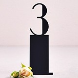 Pedestal Style Black Acrylic Table Number (Numbers 1 thru 9 Available)