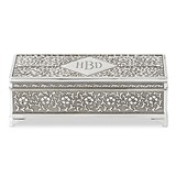 Weddingstar Personalizable Antiqued-Silver Finish Jewelry Box