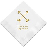 Double Arrows Design Foil-Printed Napkins (3 Sizes) (25 Colors)