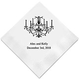 Elegant Chandelier Foil-Printed Napkins (3 Sizes) (25 Colors)