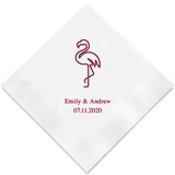 Fantastic Flamingo Design Foil-Printed Napkins (3 Sizes) (25 Colors)
