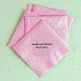 Foiled with Text Only Foil-Printed Napkins (3 Sizes) (25 Colors)