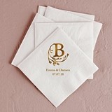 Modern Fairy Tale Initial Foil-Printed Napkins (3 Sizes) (25 Colors)