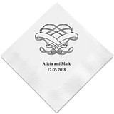 Infinite Heart Motif Foil-Printed Napkins (3 Sizes) (25 Colors)