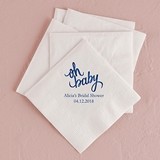 "Oh Baby" Design Foil-Printed Napkins (3 Sizes) (25 Colors)