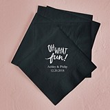"Oh What Fun" Foil-Printed Napkins (3 Sizes) (25 Colors)