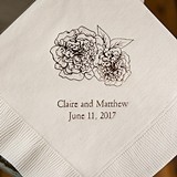 Shabby Chic Floral Foil-Printed Napkins (3 Sizes) (25 Colors)