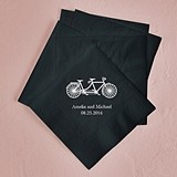 Tandem Bike Design Foil-Printed Napkins (3 Sizes) (25 Colors)