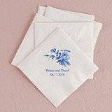 Vintage Floral Design Foil-Printed Napkins (3 Sizes) (25 Colors)