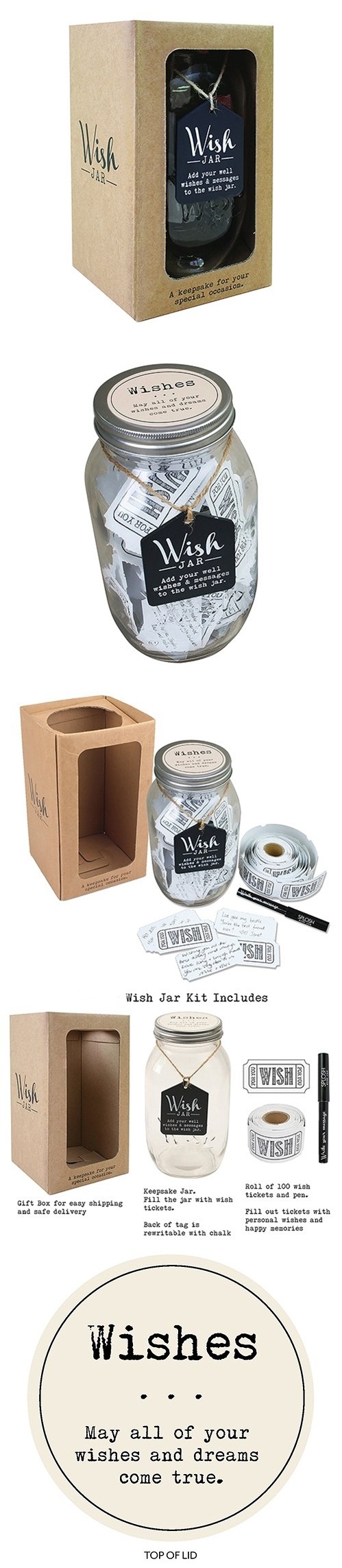 Weddingstar Wedding Wishes Mason Jar Guest Book Alternative